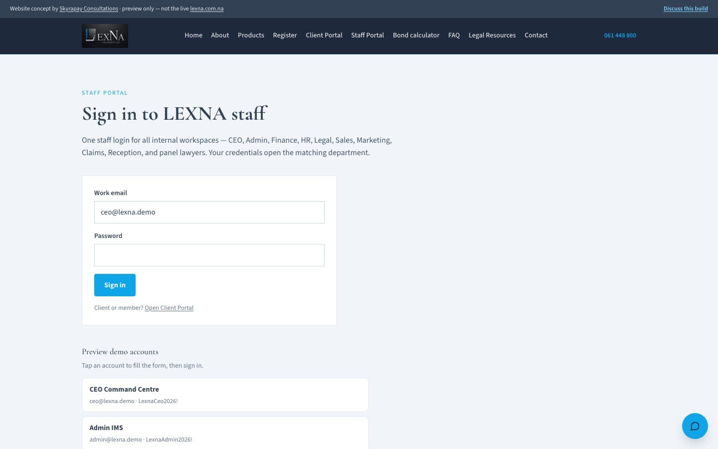 LEXNA Insurance — Management System