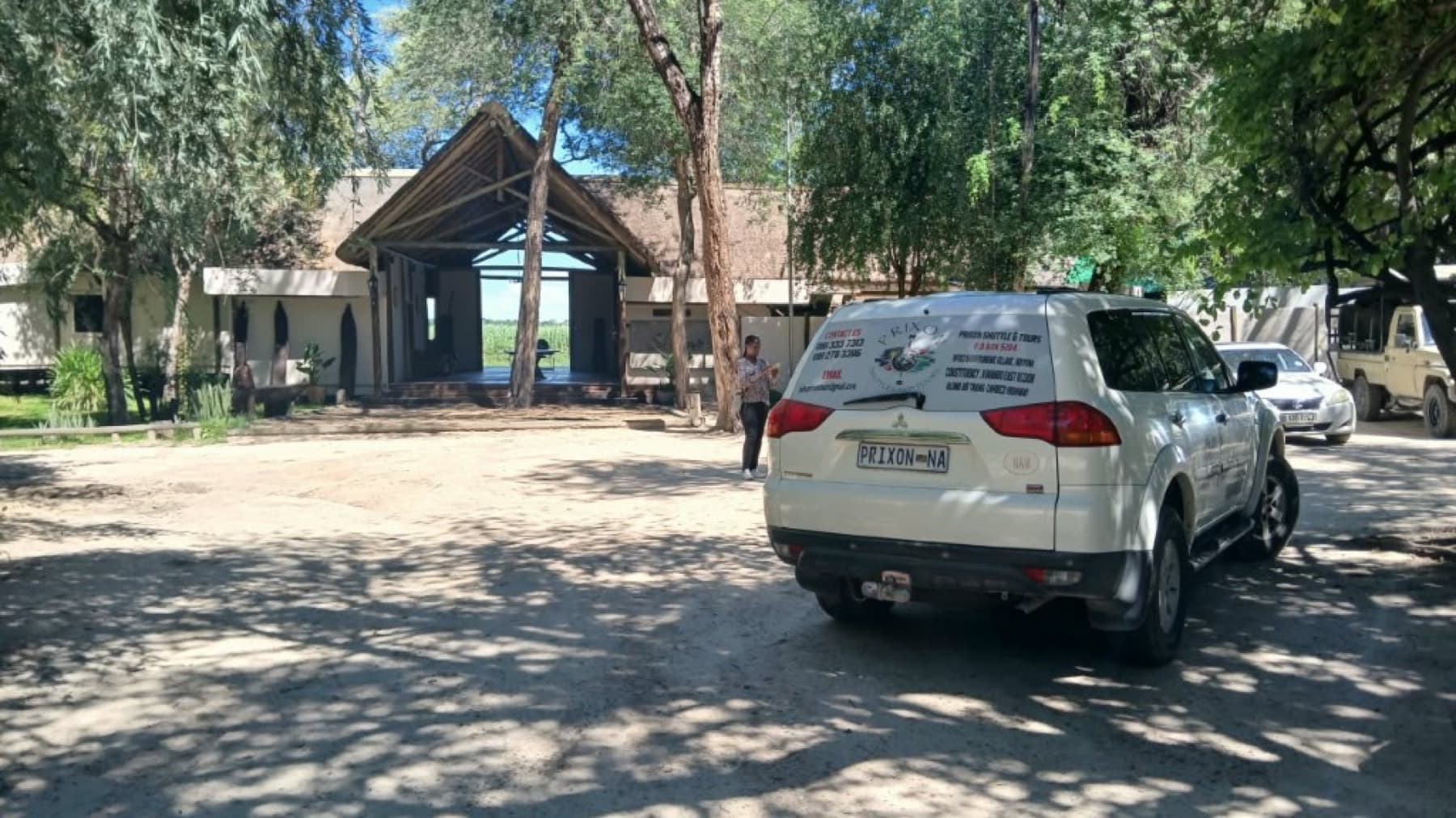 Prixon vehicle at a Namibian lodge